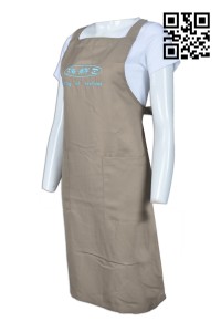 AP084 Design and dining apron style  custom make wetfood market apron manufacturer  linen cross back apron